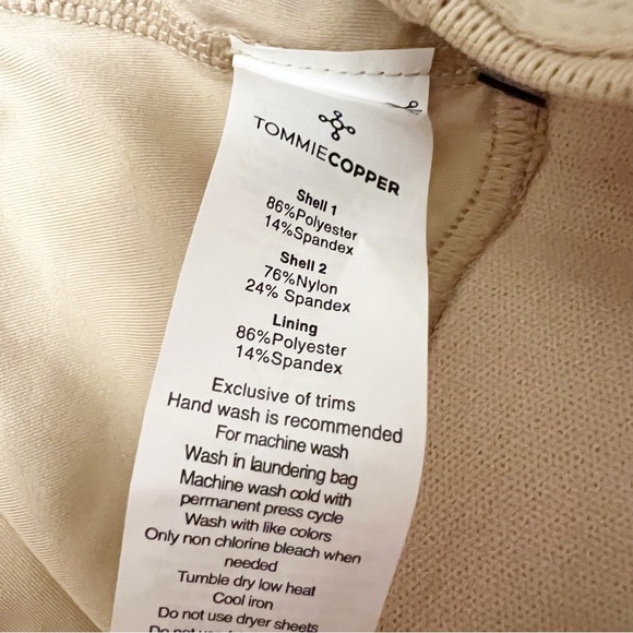 Tommie Copper Shoulder Support Bra with Front Zipper Nude Size Large NEW - Picture 9 of 9